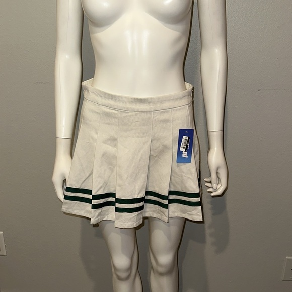 Prince x Target pickleball collection cream green pleated mini skirt XS S M - Picture 3 of 11